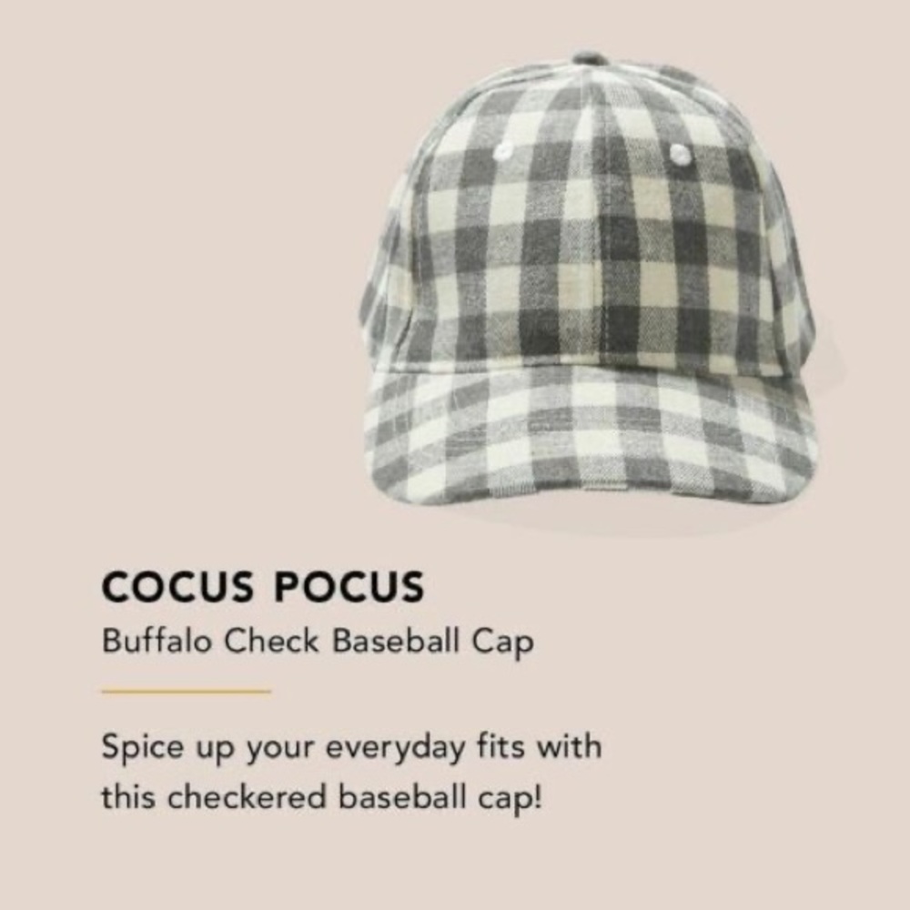 Cocus Pocus Buffalo Check Baseball Cap